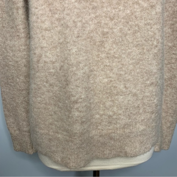 Jenni Kayne Oatmeal Crew Neck Pullover Alpaca Wool Blend Boucle Sweater S - Picture 6 of 10